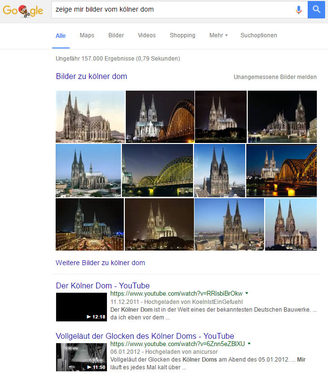 Suchergebnis zur Suchanfrage: "Zeige mir Bilder vom Kölner Dom"