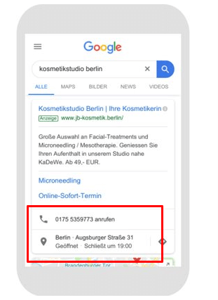 Google Suchergebnisse zu „Kosmetikstudio Berlin “