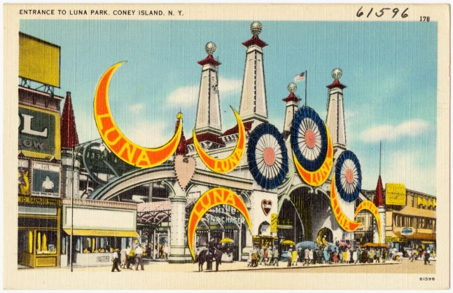 Lunapark Coney Island Postcard