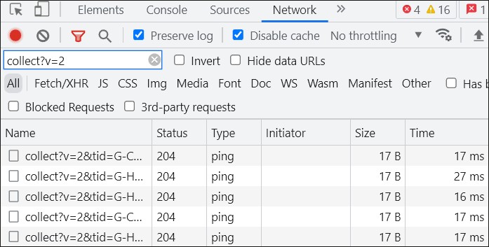 network_tab Im tab Network der broswer-Entwicklungstools wird die Zeichenfolge eingegeben: collect?v=2