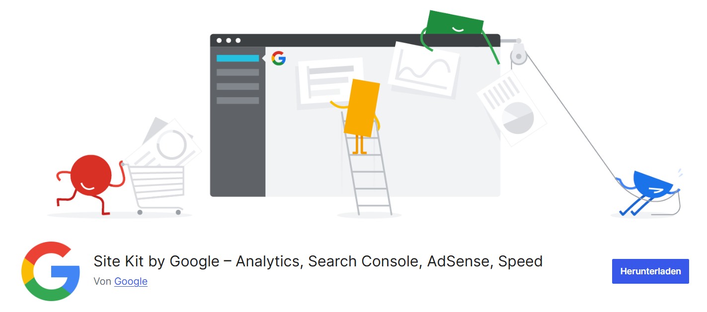 Google Site Kit Screenshot von der Seite von Google Site Kit